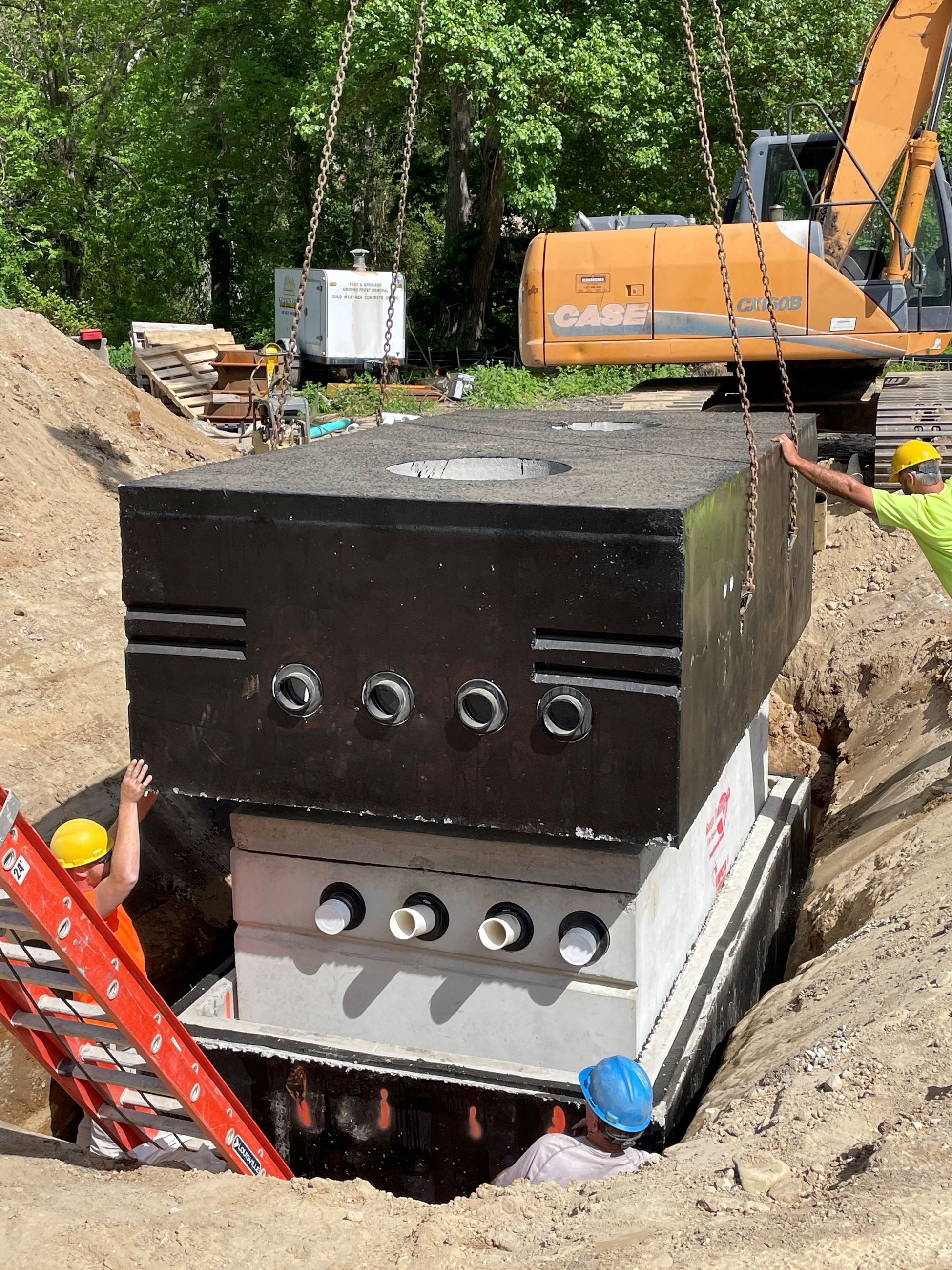 Installation of Industrial Wastewater Holding Tank